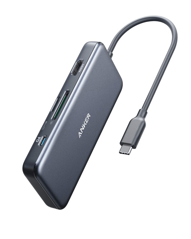 موزع منافذ أنكر 341 USB-C بسبعة منافذ (A8346) — قطعة